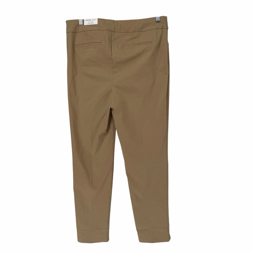 NEW Chico's Tan So Slimming Brigitte Slim Leg Pants Sz 2T (12 Tall) - Picture 2 of 8